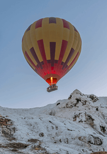 Take a hot air balloon ride over Cappadocia 